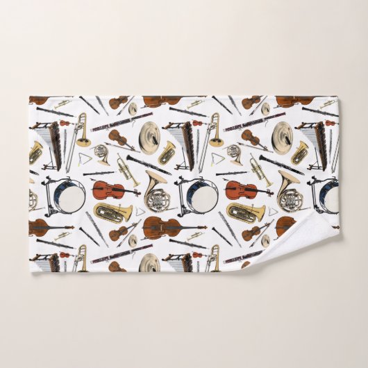 Muster von Orchestern Instruments Badhandtuch Set (Handtuch)