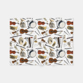 Muster von Orchestern Instruments Fleecedecke (Vorderseite (Horizontal))
