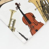 Muster von Orchestern Instruments Fleecedecke (Ecke)