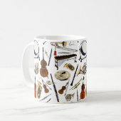 Muster von Orchestern Instruments Kaffeetasse (Vorderseite Links)