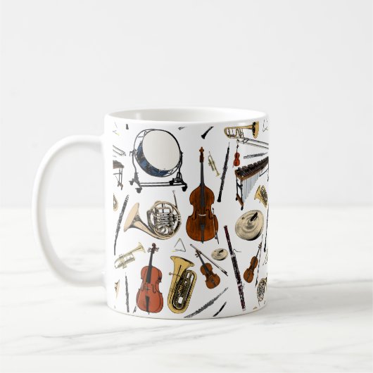 Muster von Orchestern Instruments Kaffeetasse (Links)