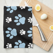 Muster von Paws, blauen Paws, Hundeschlitten, Ihr  Geschirrtuch (Viertel Falte)