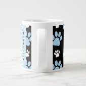 Muster von Paws, blauen Paws, Hundeschlitten, Ihr  Jumbo-Tasse (Rückseite)