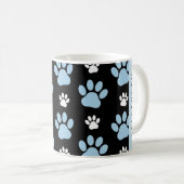 Muster von Paws, blauen Paws, Hundeschlitten, Ihr Kaffeetasse (VorderseiteRechts)
