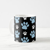 Muster von Paws, blauen Paws, Hundeschlitten, Ihr Kaffeetasse (Vorderseite Links)