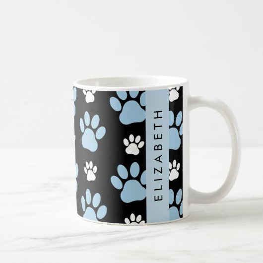 Muster von Paws, blauen Paws, Hundeschlitten, Ihr Kaffeetasse (Rechts)