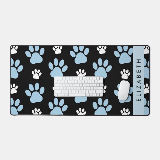 Muster von Paws, blauen Paws, Hundeschlitten, Ihr Schreibtischunterlage (Tastatur & Maus)