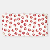 Muster von Paws, Hundebahnen, roten Pfoten Banner (Horizontal)