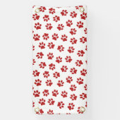 Muster von Paws, Hundebahnen, roten Pfoten Banner (Vertikal)