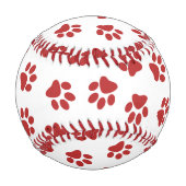 Muster von Paws, Hundebahnen, roten Pfoten Baseball (Vorderseite)