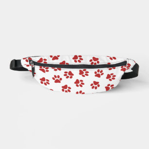 Muster von Paws, Hundebahnen, roten Pfoten Bauchtasche