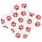 Muster von Paws, Hundebahnen, roten Pfoten Fußball (Flach)
