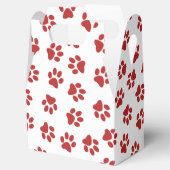 Muster von Paws, Hundebahnen, roten Pfoten Geschenkschachtel (Geöffnet)