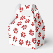 Muster von Paws, Hundebahnen, roten Pfoten Geschenkschachtel (Vorderseite)