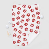 Muster von Paws, Hundebahnen, roten Pfoten Golfhandtuch (Insitu)