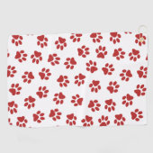 Muster von Paws, Hundebahnen, roten Pfoten Golfhandtuch (Horizontal)
