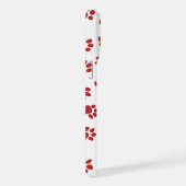 Muster von Paws, Hundebahnen, roten Pfoten iPhone Hülle (Rechte Seite)