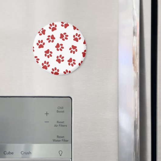 Muster von Paws, Hundebahnen, roten Pfoten Magnet (In Situ (Kühlschrank))