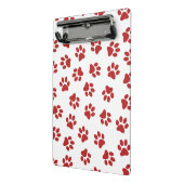 Muster von Paws, Hundebahnen, roten Pfoten Mini Klemmbrett (Gewinkelt2)