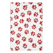 Muster von Paws, Hundebahnen, roten Pfoten Mini Klemmbrett (Rückseite)