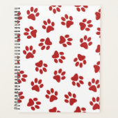 Muster von Paws, Hundebahnen, roten Pfoten Planer (Vorderseite)