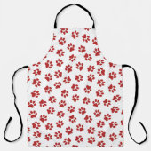 Muster von Paws, Hundebahnen, roten Pfoten Schürze (Vorderseite)