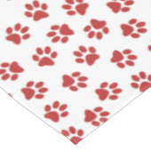Muster von Paws, Hundebahnen, roten Pfoten Tischdecke (Schrägansicht)