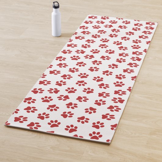 Muster von Paws, Hundebahnen, roten Pfoten Yogamatte (Beispiel)