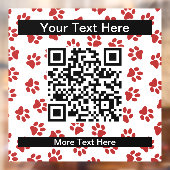 Muster von Paws, Hundebügen, Katzen, roten Paws Fensteraufkleber (Blatt 2)