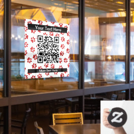 Muster von Paws, Hundebügen, Katzen, roten Paws Fensteraufkleber