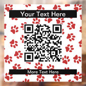 Muster von Paws, Hundebügen, Katzen, roten Paws Fensteraufkleber (Blatt 2)