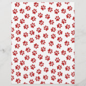 Muster von Paws, Hundebügen, Katzen, roten Paws Flyer (Hinten)