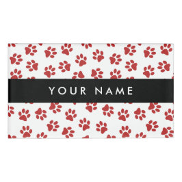 Muster von Paws, Hundebügen, Katzen, roten Paws Namenschild