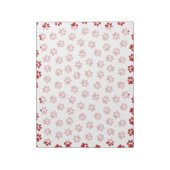 Muster von Paws, Hundebügen, Katzen, roten Paws Notizblock (Rotiert)