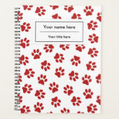 Muster von Paws, Hundebügen, Katzen, roten Paws Planer (Vorderseite)
