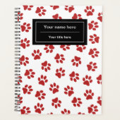 Muster von Paws, Hundebügen, Katzen, roten Paws Planer (Vorderseite)