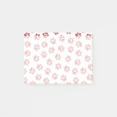 Muster von Paws, Hundebügen, Katzen, roten Paws Post-it Klebezettel (Vorderseite)