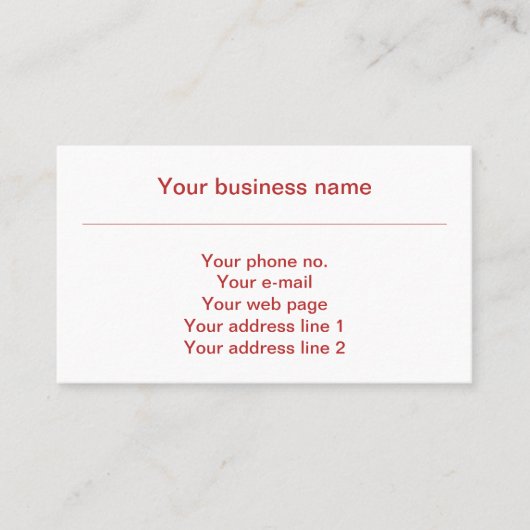 Muster von Paws, Hundebügen, Katzen, roten Paws Visitenkarte (Vorderseite)