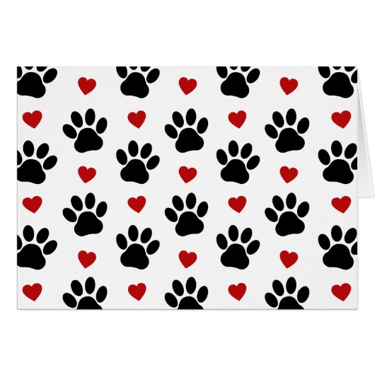 Muster von Paws, Hundepfägen, schwarzen Paws, rote (Vorderseite (Horizontal))