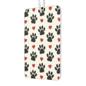 Muster von Paws, Hundepfägen, schwarzen Paws, rote Autolufterfrischer (Links)