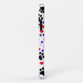 Muster von Paws, Hundepfägen, schwarzen Paws, rote Case-Mate iPhone Hülle (Hinten/Rechts)