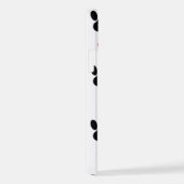 Muster von Paws, Hundepfägen, schwarzen Paws, rote iPhone Hülle (Rechte Seite)