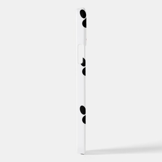 Muster von Paws, Hundepfägen, schwarzen Paws, rote iPhone Hülle (Rechte Seite)