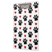 Muster von Paws, Hundepfägen, schwarzen Paws, rote Klemmbrett (Links)