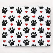 Muster von Paws, Hundepfägen, schwarzen Paws, rote Mousepad (Vorne)