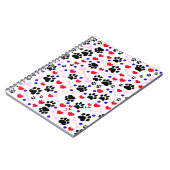 Muster von Paws, Hundepfägen, schwarzen Paws, rote Notizblock (Linke Seite)
