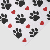 Muster von Paws, Hundepfägen, schwarzen Paws, rote Seidenpapier (Ausschnitt)