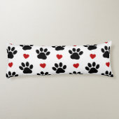 Muster von Paws, Hundepfägen, schwarzen Paws, rote Seitenschläferkissen (Rückseite)