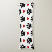 Muster von Paws, Hundepfägen, schwarzen Paws, rote Seitenschläferkissen (Vorderseite Vertikal)