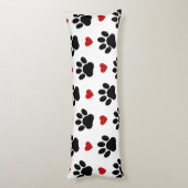 Muster von Paws, Hundepfägen, schwarzen Paws, rote Seitenschläferkissen (Rückseite (Vertikal))